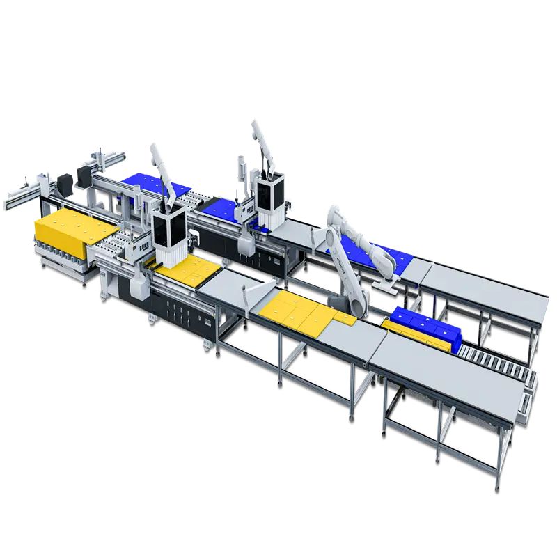 Dust-free cutting unmanned production line