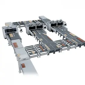 Six-sided drilling machining center online production line for woodworking